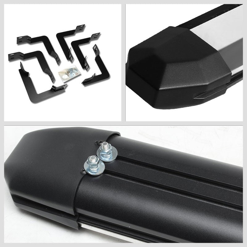 Extruded Trapezoid Metal Running Board Nerf Bar For 04-15 Nissan Titan Crew Cab