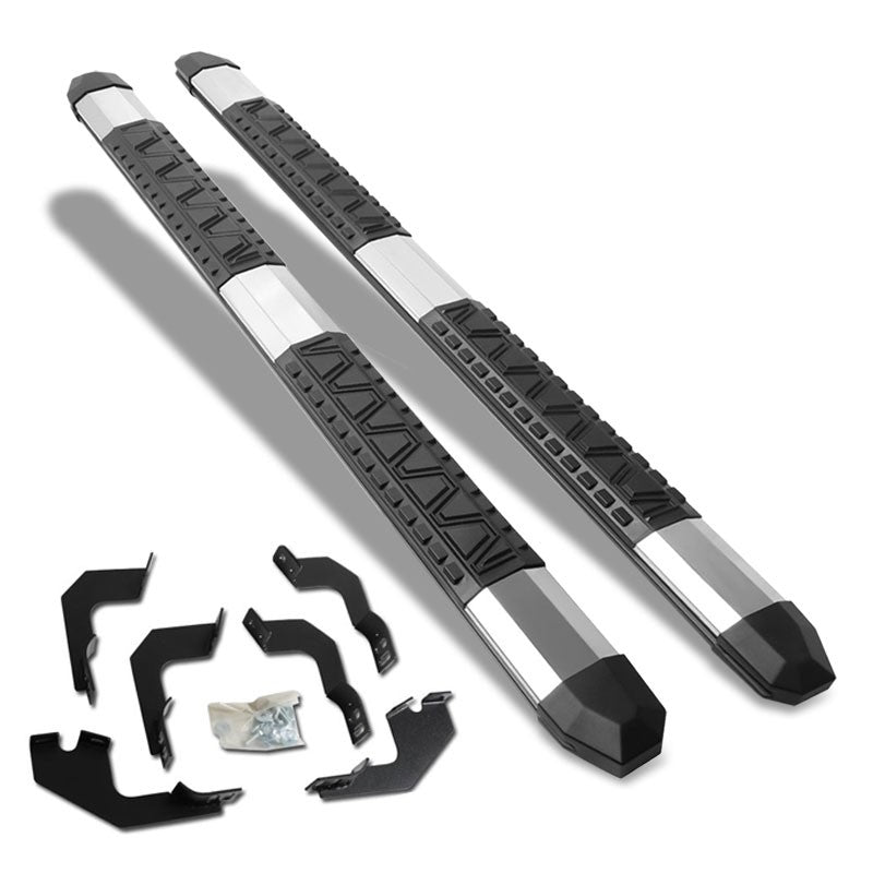 Extruded Trapezoid Metal Running Board Bar For 05-22 Toyota Tacoma Extended Cab