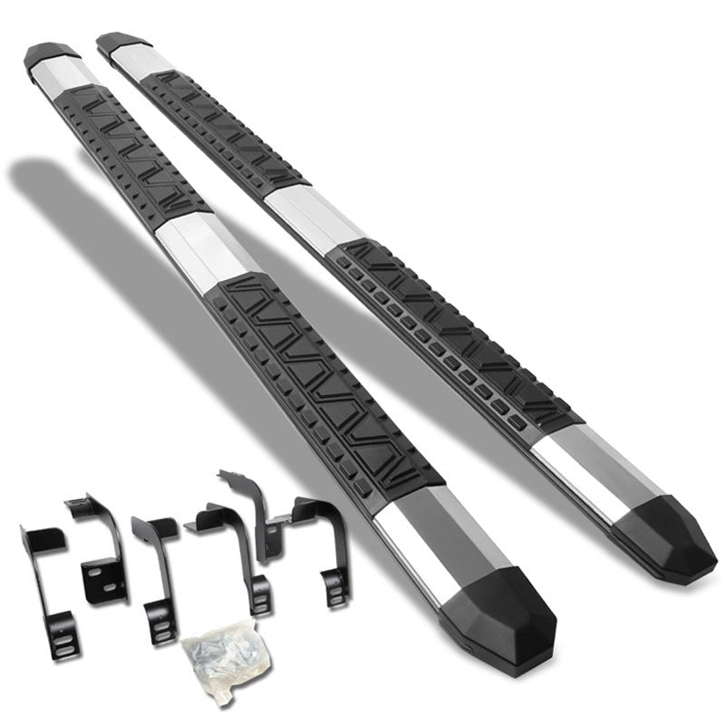 Extruded Trapezoid Metal Running Board Nerf Bar For 09-18 Ram 1500 Crew Cab