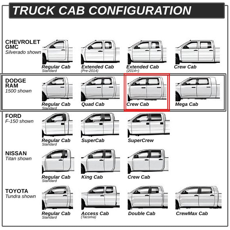 Extruded Trapezoid Metal Running Board Nerf Bar For 09-18 Ram 1500 Crew Cab