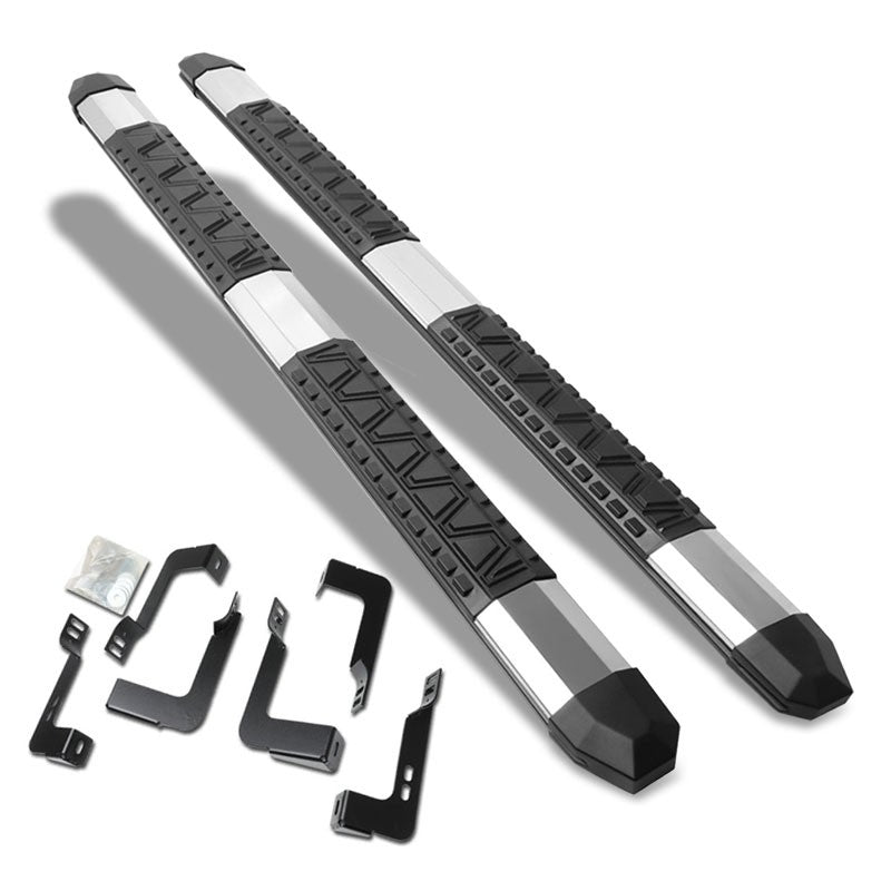 Trapezoid Metal Running Board Nerf Bar For 07-18 Sierra 1500 Extended Cab