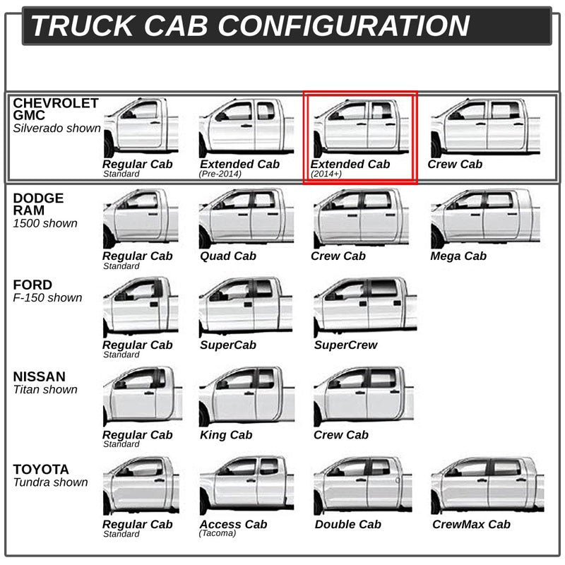 Trapezoid Metal Running Board Nerf Bar For 07-18 Sierra 1500 Extended Cab