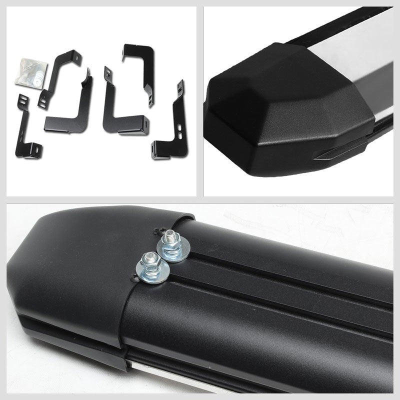 Trapezoid Metal Running Board Nerf Bar For 07-18 Sierra 1500 Extended Cab