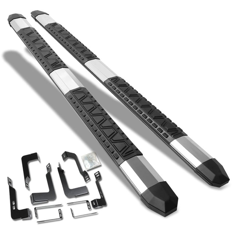 Trapezoid Metal Running Board Nerf Bar For 07-18 Silverado 1500 Crew Cab