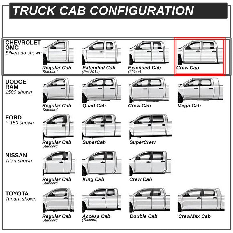 Trapezoid Metal Running Board Nerf Bar For 07-18 Silverado 1500 Crew Cab