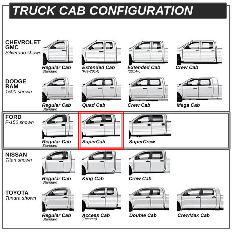 Extruded Trapezoid Metal Running Board Nerf Bar For 99-16 Ford SD Extended Cab