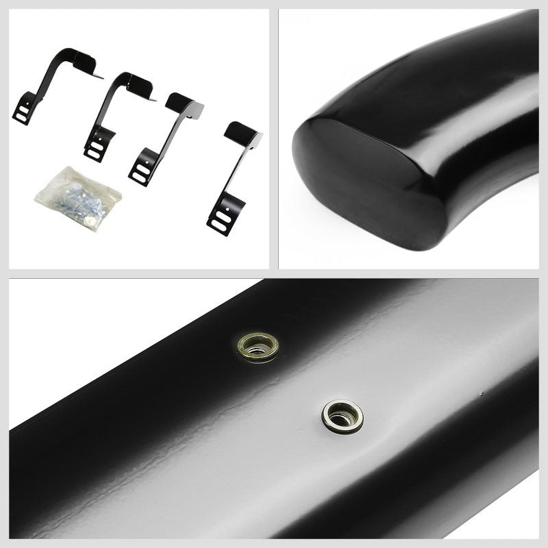 Oval Tubular Black Running Board Nerf Bar For 09+ Dodge Ram 1500 Standard Cab