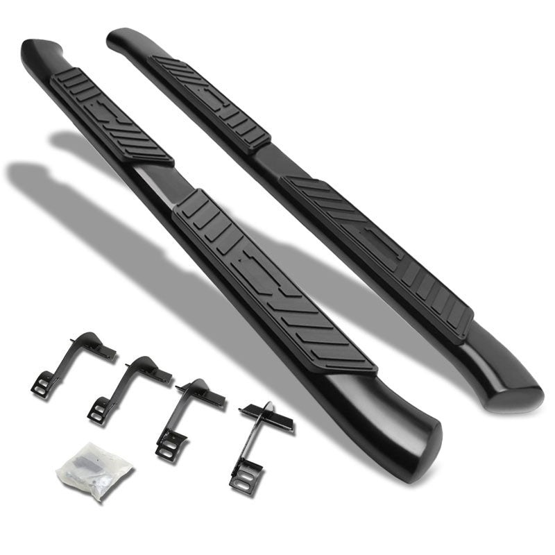 Oval Tubular Black Running Board Nerf Bar For 15+ Ford F-150 Extended Cab
