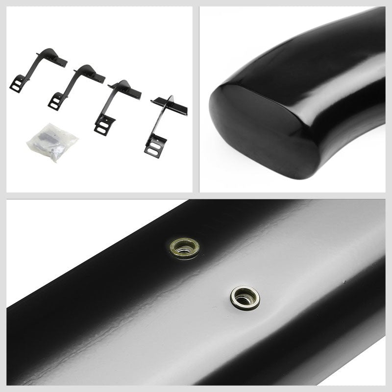 Oval Tubular Black Running Board Nerf Bar For 15+ Ford F-150 Extended Cab
