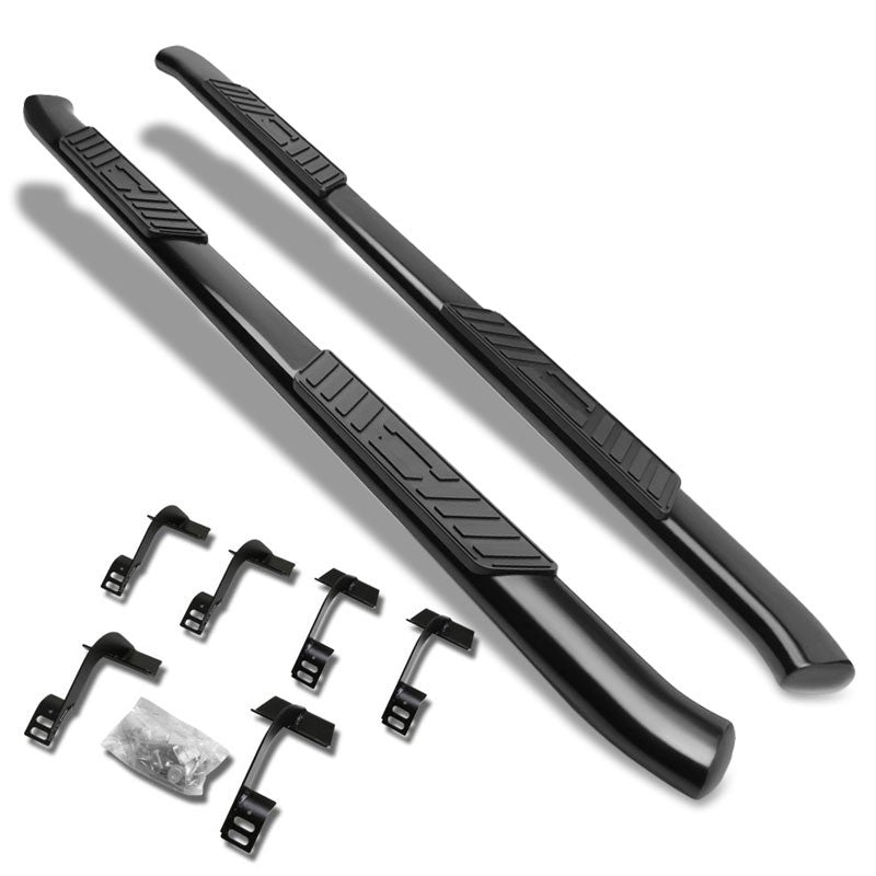Oval Tubular Black Running Board Nerf Bar For 15+ F-150 P552 P702 Crew Cab