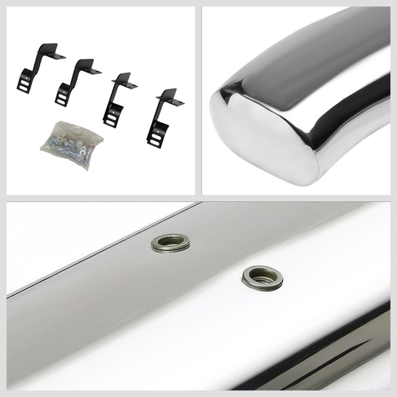 Oval Tubular Metal Running Board Nerf Bar For 99-16 Ford Super Duty Standard Cab