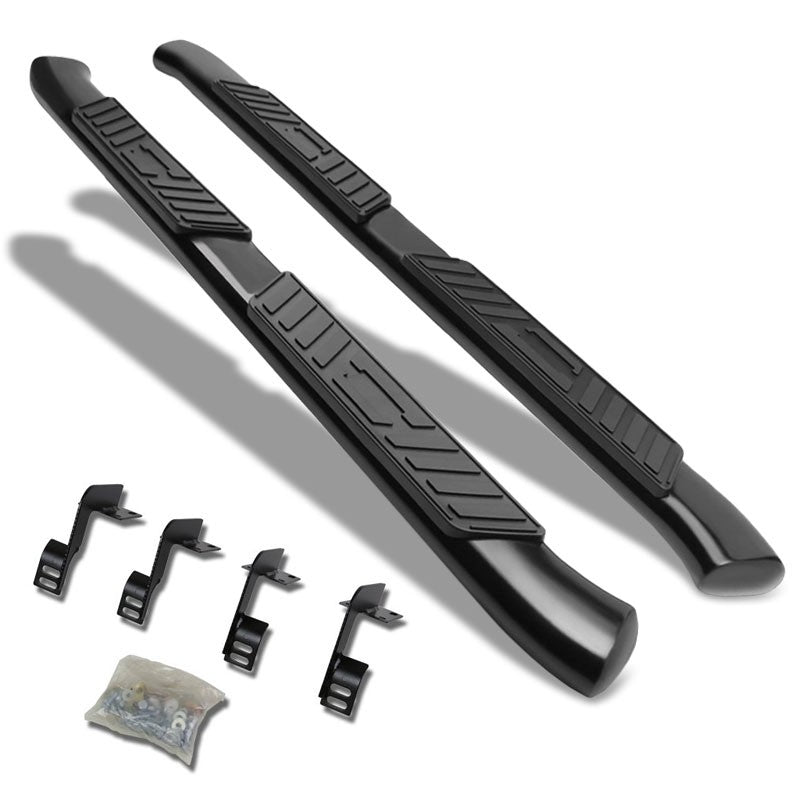 Oval Tubular Black Running Board Nerf Bar For 99-16 Ford Super Duty Extended Cab