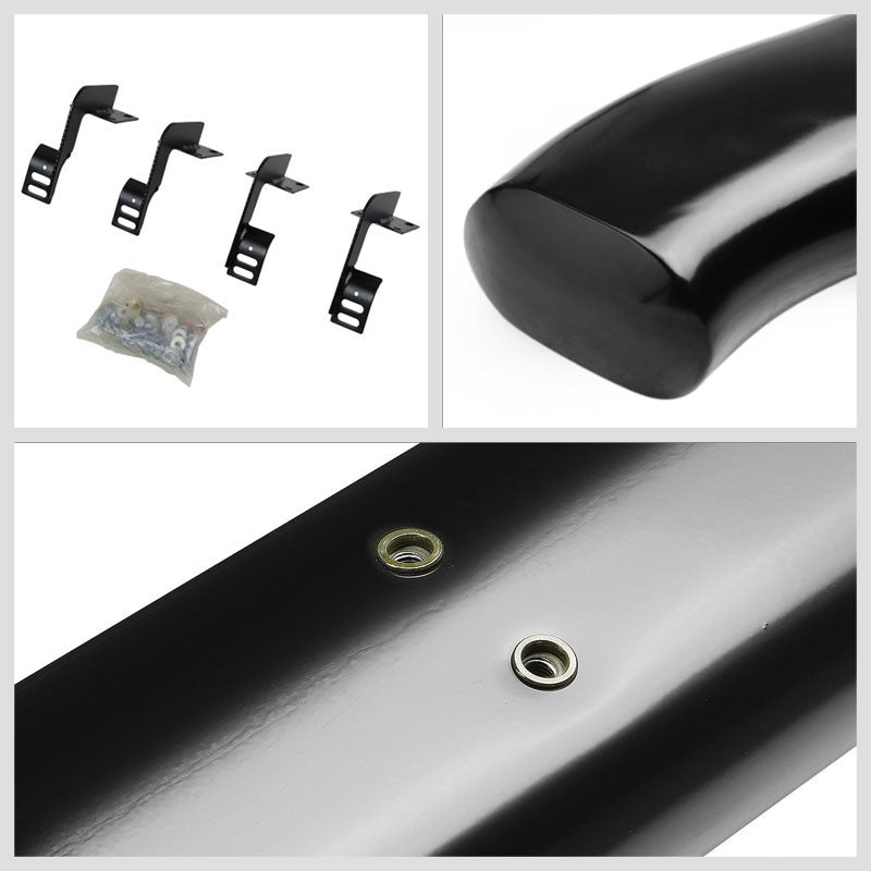 Oval Tubular Black Running Board Nerf Bar For 99-16 Ford Super Duty Extended Cab