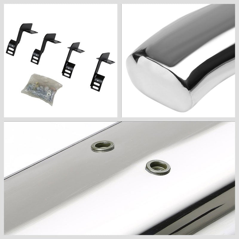 Oval Tubular Metal Running Board Nerf Bar For 99-16 Ford Super Duty Extended Cab