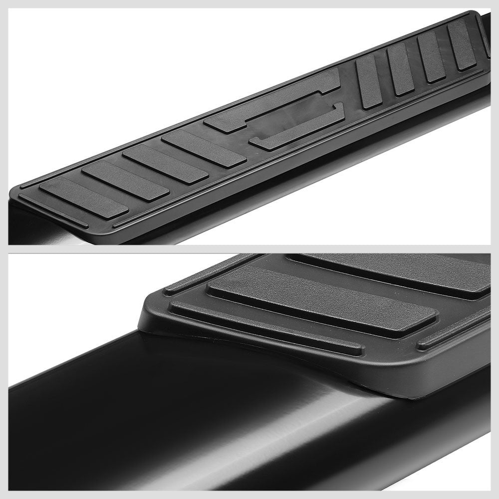 Oval Tubular Black Running Board Nerf Bar For 19+ Silverado/Sierra 1500 Crew Cab
