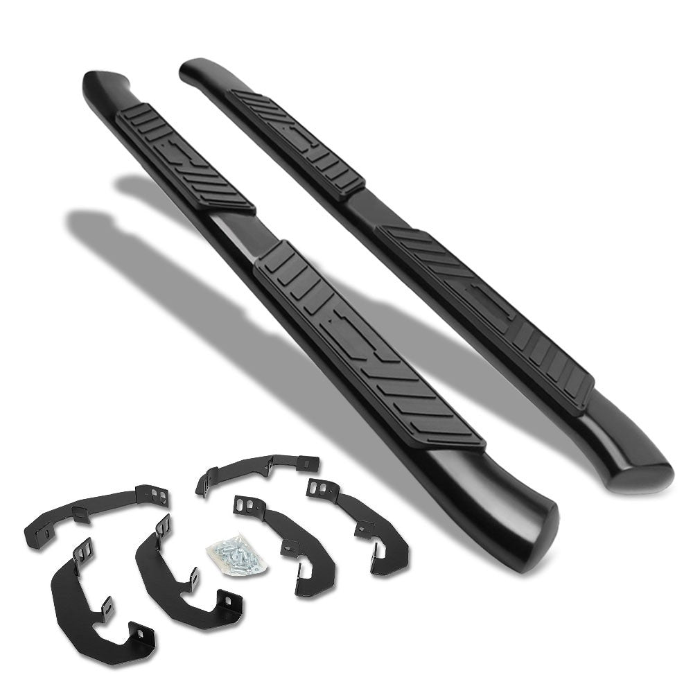Oval Tubular Black Running Board Nerf Bar For 19+ Silverado T1XX Extended Cab
