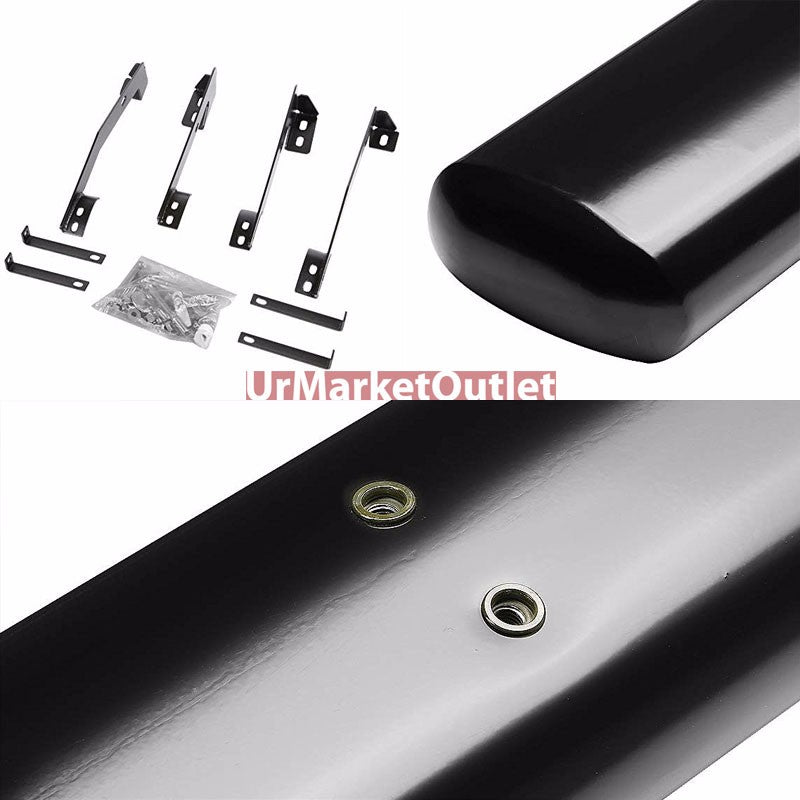 Straight Oval Black Running Board Nerf Bar For 98-02 Dodge Ram Extended Cab