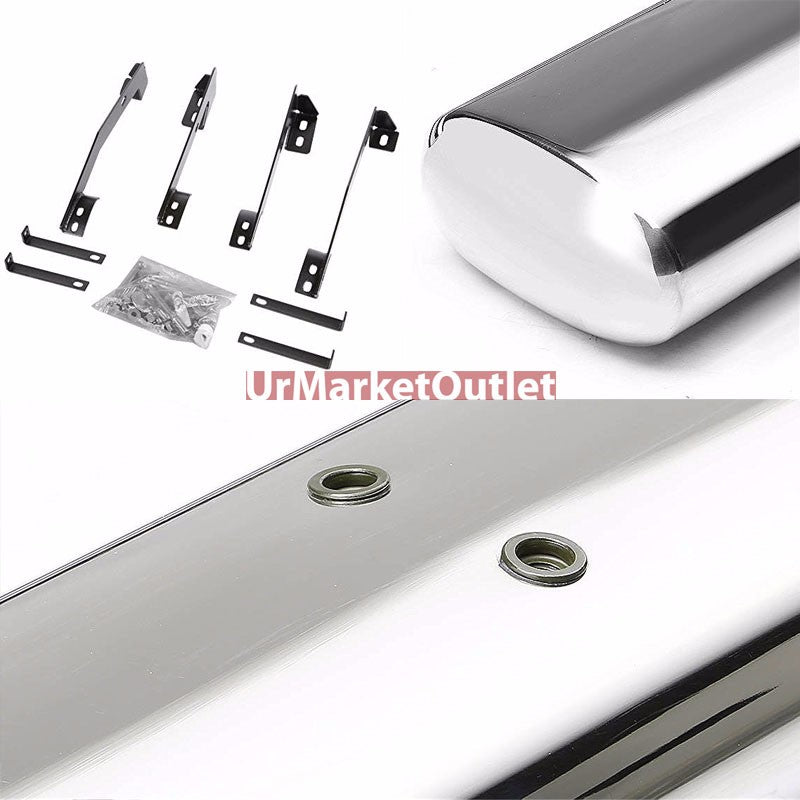 Straight Oval Metal Running Board Nerf Bar For 98-02 Dodge Ram Extended Cab