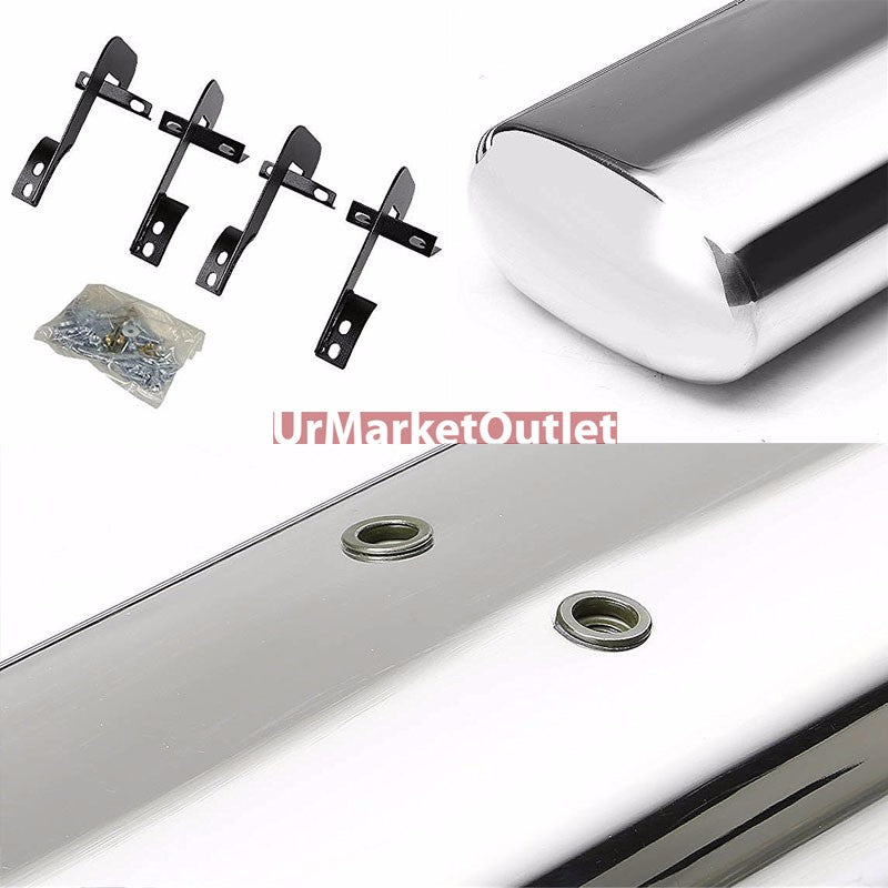 Straight Oval Metal Running Board Nerf Bar For 01-03 Ford F-150 PN-96 Crew Cab