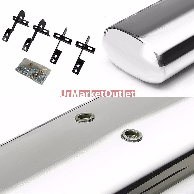 Straight Oval Metal Running Board Nerf Bar For 04-08 Ford F-150 P221 Crew Cab