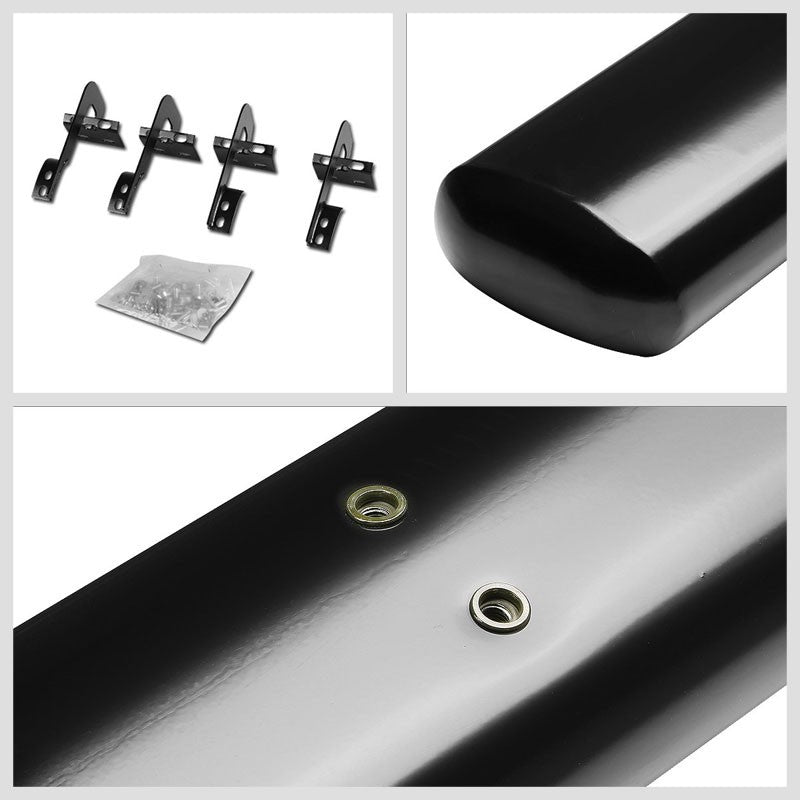 Straight Oval Black Running Board Nerf Bar For 15+ F-150 P552 P702 Standard Cab