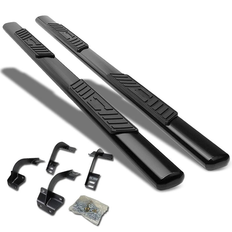 Straight Oval Black Running Board Nerf Bar For 15+ Ford F-150 Extended Cab