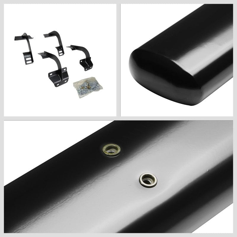Straight Oval Black Running Board Nerf Bar For 15+ Ford F-150 Extended Cab