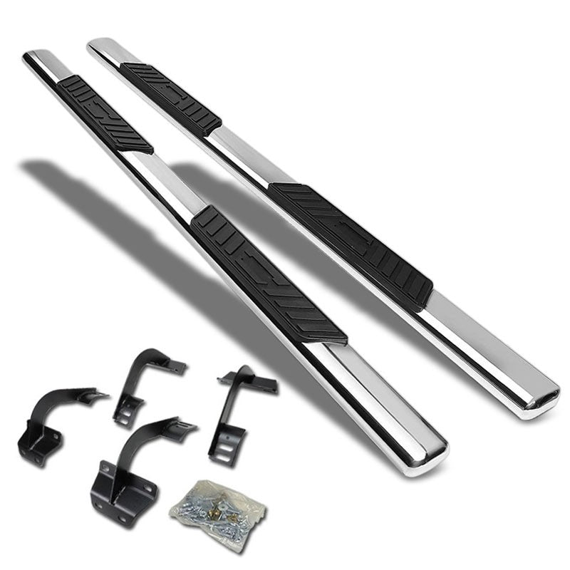 Straight Oval Metal Running Board Nerf Bar For 15+ Ford F-150 Extended Cab