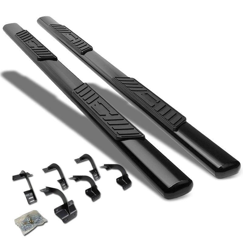 Straight Oval Black Running Board Nerf Bar For 15+ F-150 P552 P702 Crew Cab