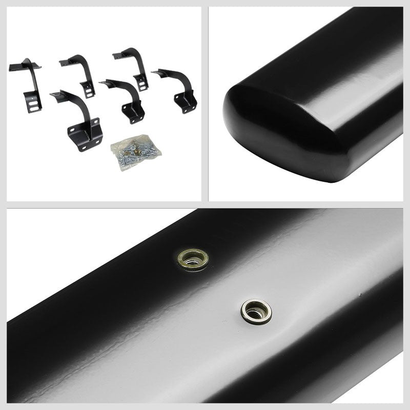 Straight Oval Black Running Board Nerf Bar For 15+ F-150 P552 P702 Crew Cab