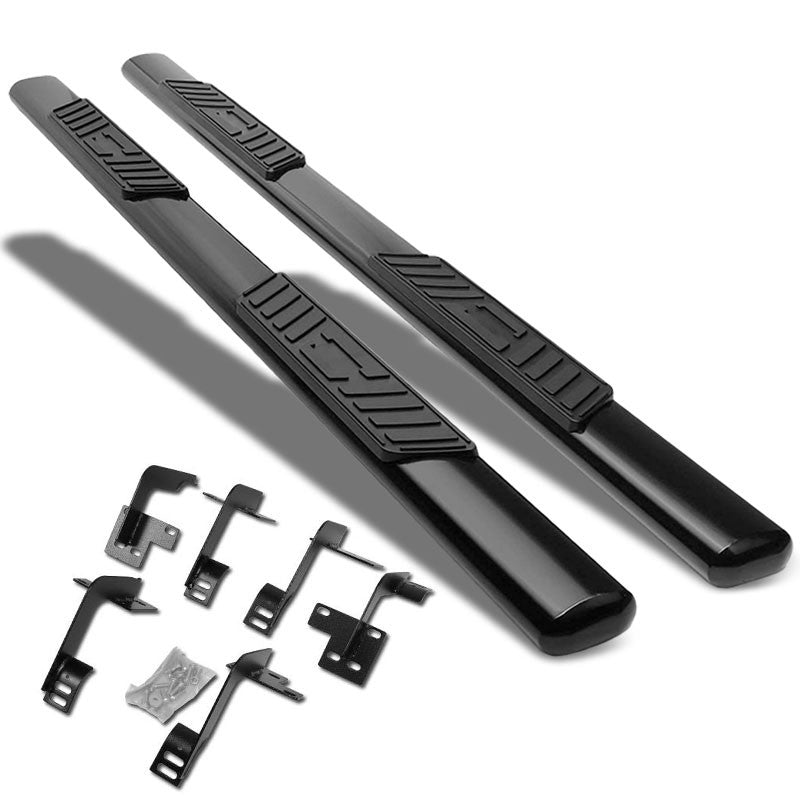 Straight Oval Black Running Board Nerf Bar For 19+ Ram 1500 DT Gen Crew Cab