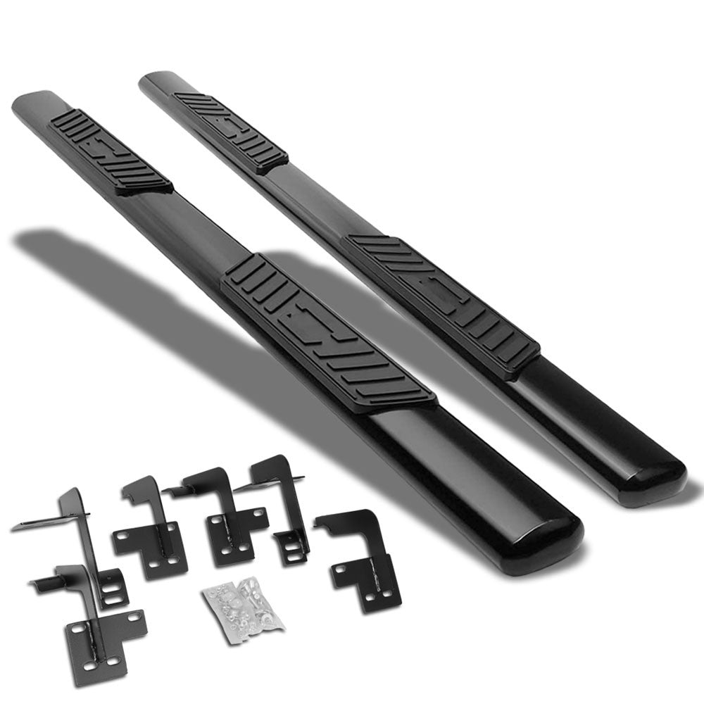 Straight Oval Black Running Board Nerf Bar For 19+ Ram 1500 DT Gen Extended Cab