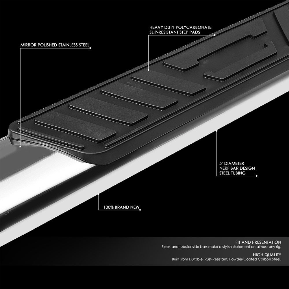 Straight Oval Metal Running Board Nerf Bar For 19+ Ram 1500 DT Gen Extended Cab
