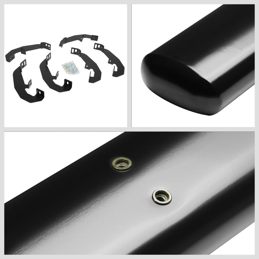 Straight Oval Black Running Board Nerf Bar For 19+ Silverado/Sierra Crew Cab