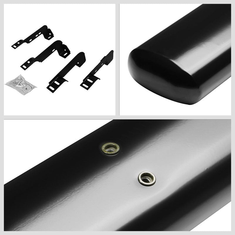 Straight Tubular Black Running Board Nerf Bar For 99-19 Silverado Standard Cab