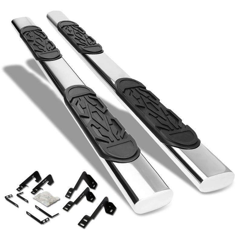 Straight Oval Metal Running Board Nerf Bar For 07-18 Sierra 1500 Extended Cab