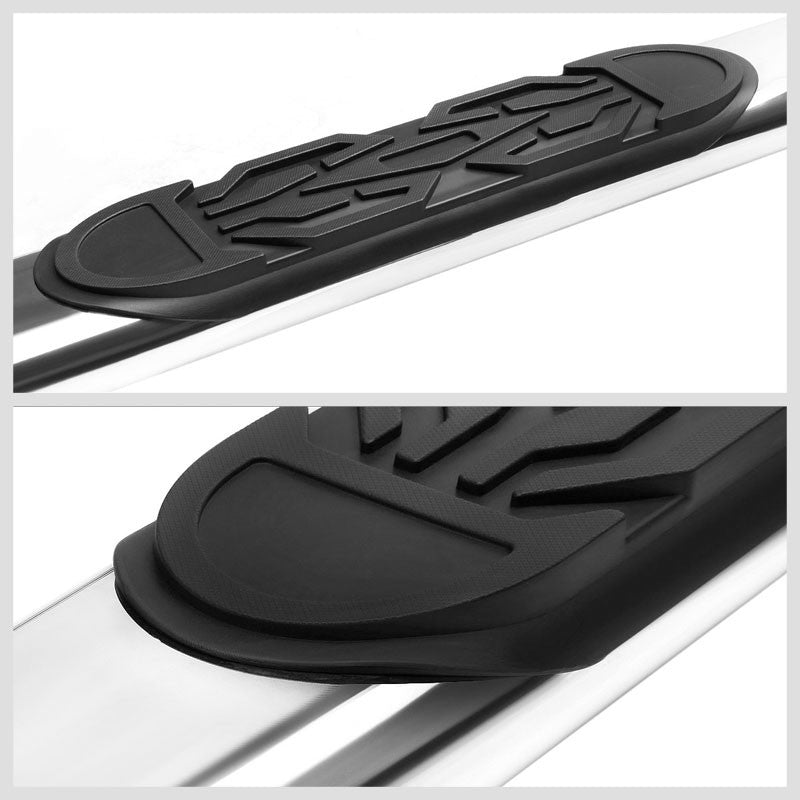 Straight Oval Tubular Metal Running Board Nerf Bar For 99-14 GMT800/900 Crew Cab