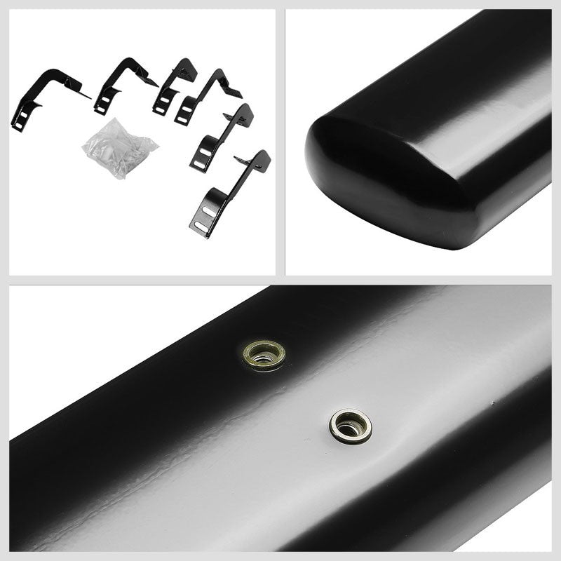 Straight Oval Tubular Black Running Board Nerf Bar For 09-18 Ram Extended Cab