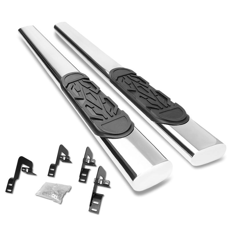 Straight Oval Tubular Metal Running Board Nerf Bar For 04-14 F-150 Standard Cab