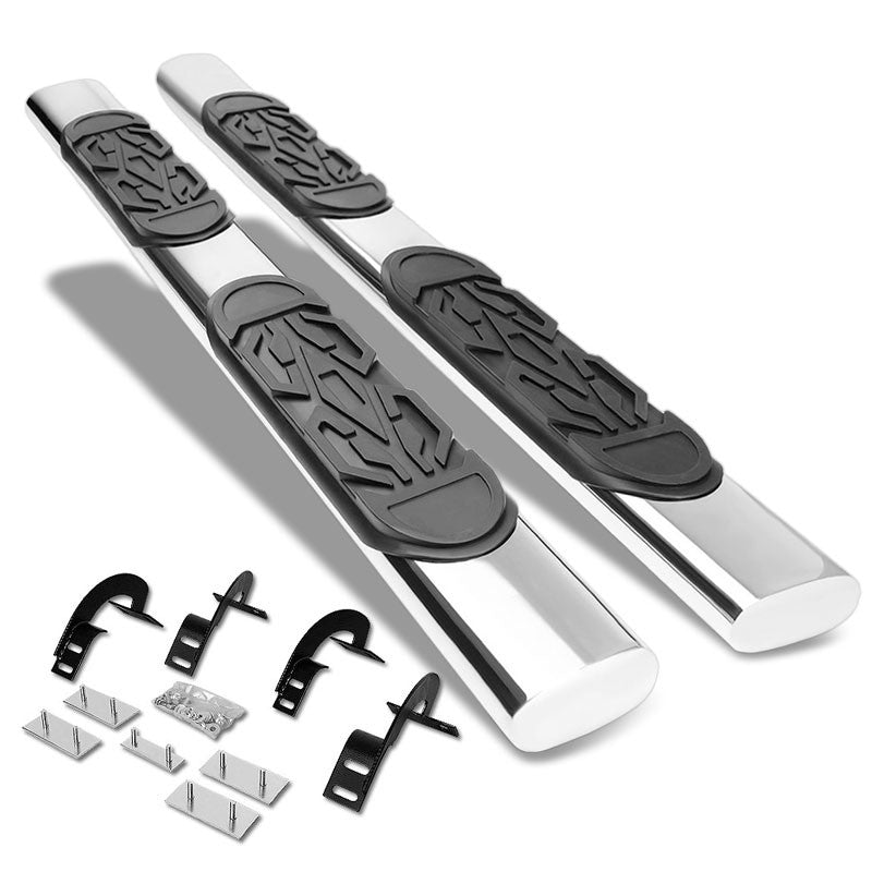 Straight Oval Tubular Metal Running Board Nerf Bar For 97-03 F-150 Extended Cab
