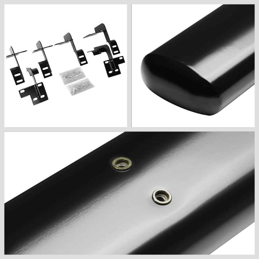 Straight Oval Tubular Black Running Board Nerf Bar For 19+ Ram 1500 Extended Cab
