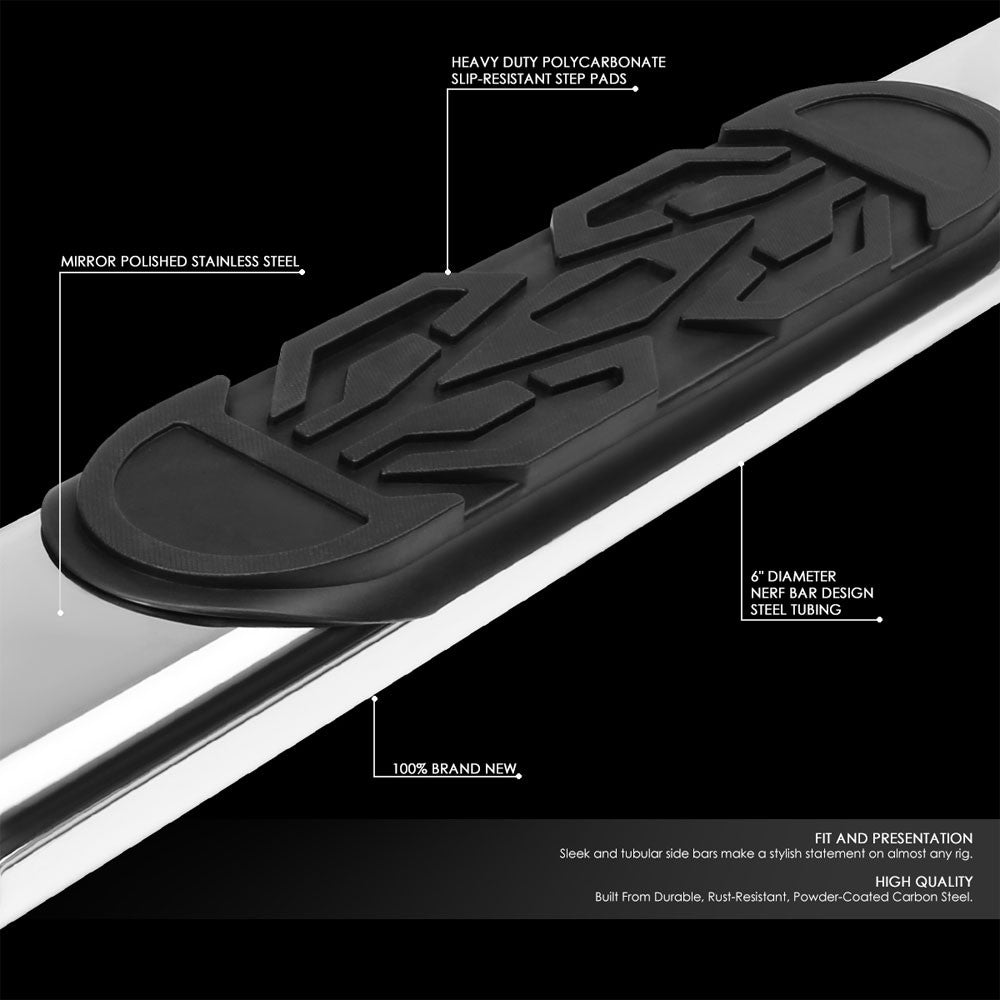 Straight Oval Tubular Metal Running Board Nerf Bar For 19+ Ram 1500 Extended Cab