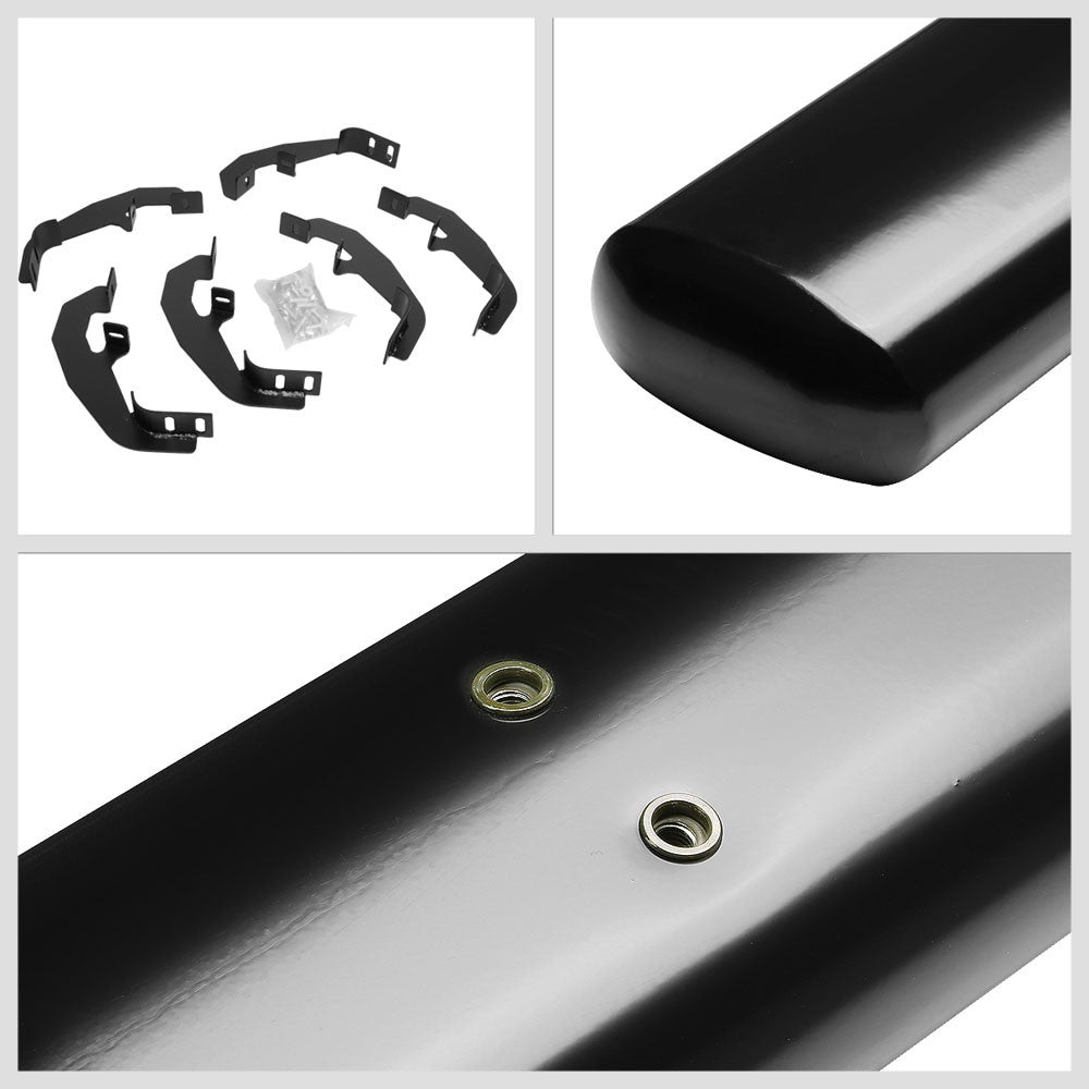 Straight Tubular Black Running Board Nerf Bar For 19+ Silverado/Sierra Crew Cab