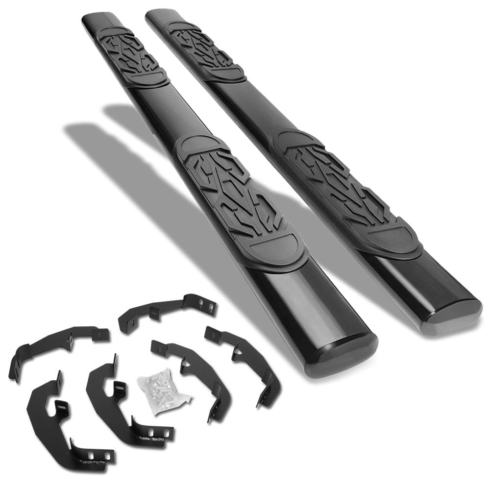 Straight Oval Tubular Black Running Board Nerf Bar For 19+ Sierra Extended Cab