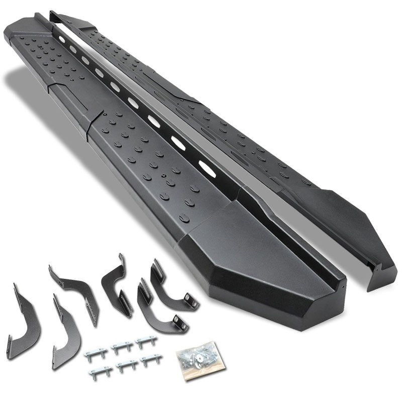 Industrial Black Running Board Nerf Bar For 07-21 Toyota Tundra XK50 Crew Cab