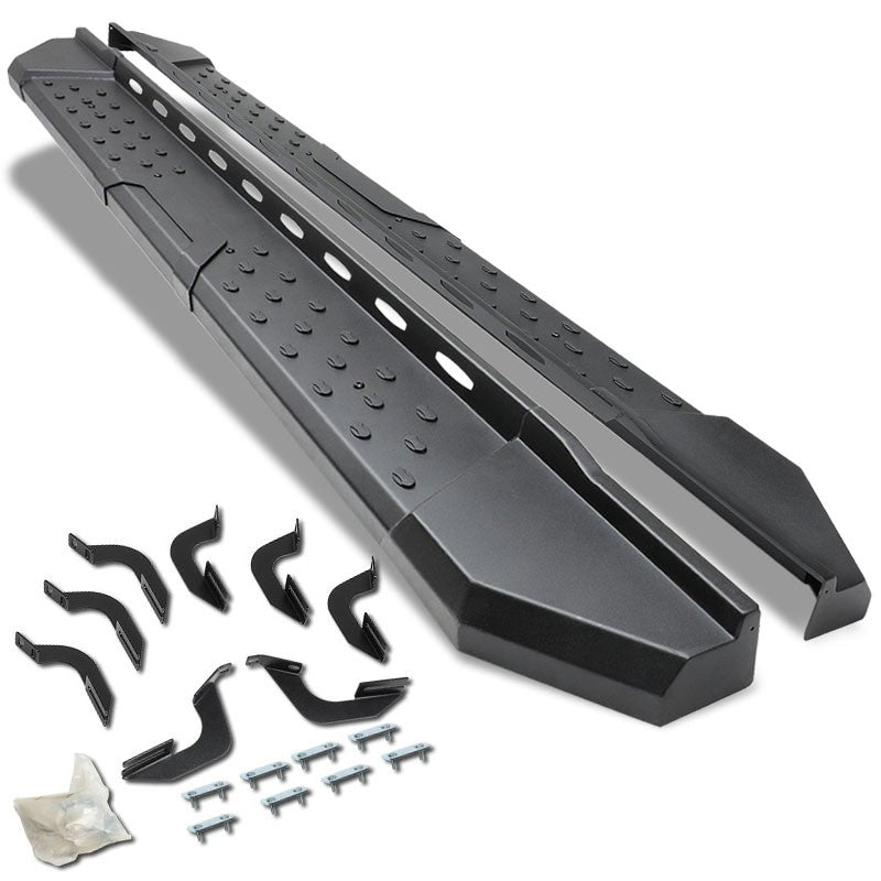 Industrial T2 Black Running Board Nerf Bar For 07-21 Toyota Tundra XK50 Crew Cab