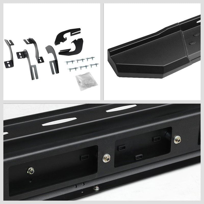 Industrial Black Running Board Nerf Bar For 05-22 Toyota Tacoma Crew Cab