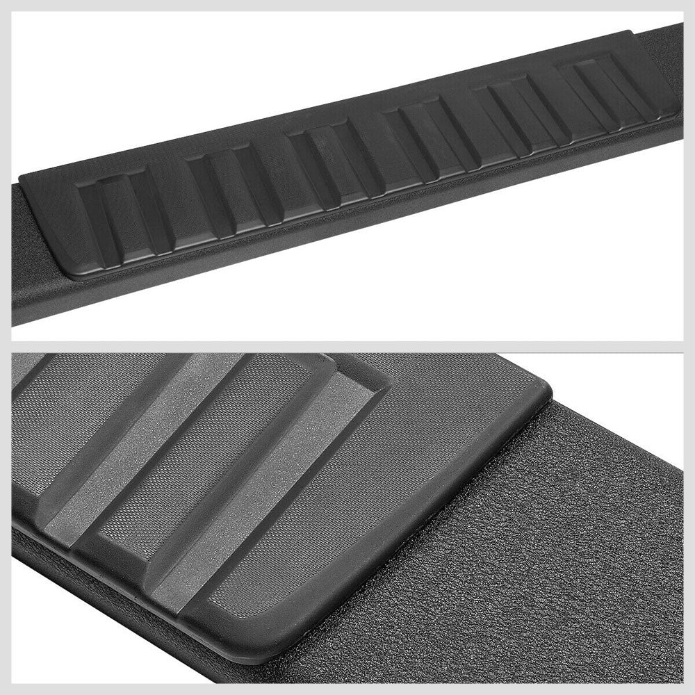 Extruded Flat T2 Black Running Board Nerf Bar For 07-18 Silverado 1500 Crew Cab