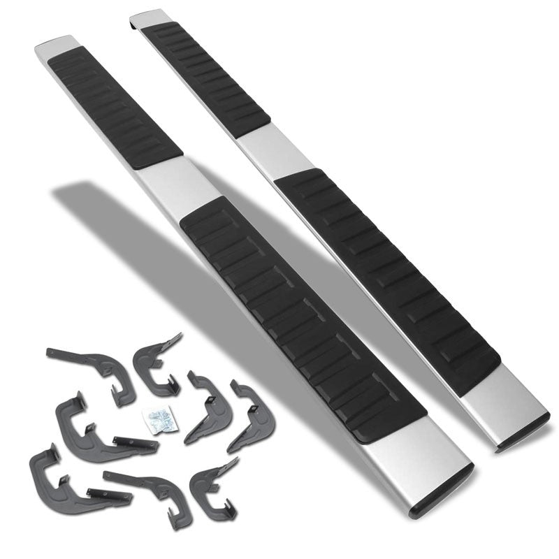 Flat Board Cross Metal Running Board Nerf Bar For 07-18 Silverado 1500 Crew Cab