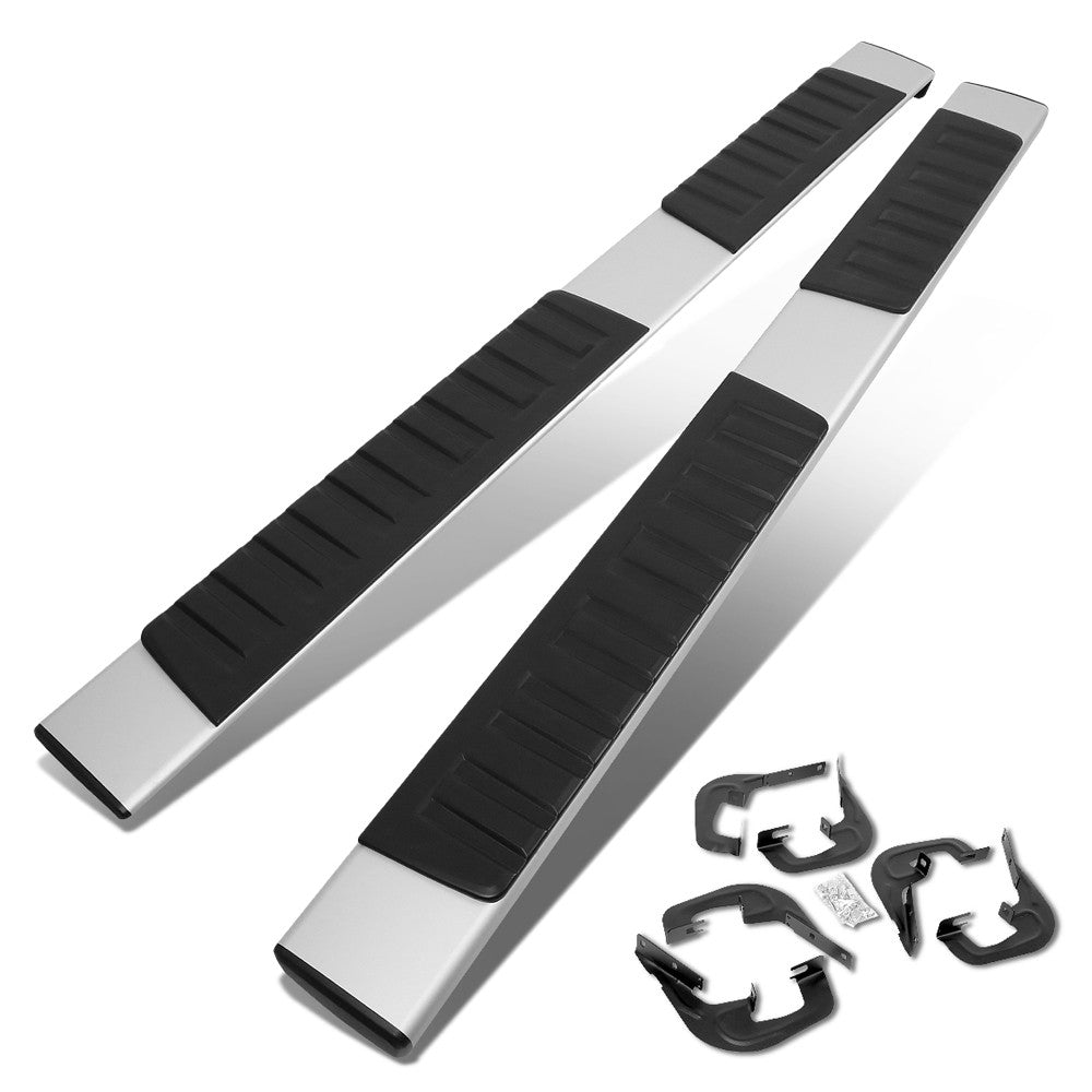 Extruded Flat Metal Running Board Nerf Bar For 07-18 Silverado 1500 Extended Cab